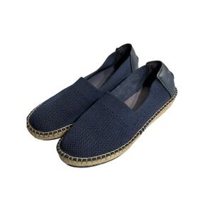 Cole Haan Womens Navy Blue Knit Espadrille Flats Shoes Grand OS SZ 9